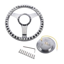 For Gm Chevy 14 Banjo Style Billet Chrome Steering Wheel W Horn Button 9 Holes