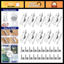 10 Pack Window Sash Locks - White Metal Cam Action Security for Sliding  Double