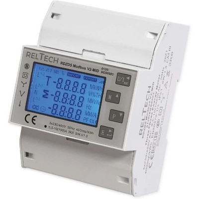 RELTECH Drehstomzähler RDZD5-MID, 100A, MODbus V2