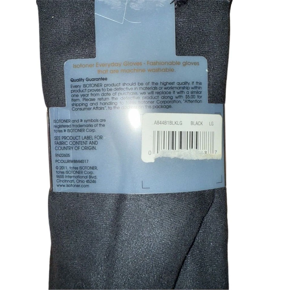 Isotoner Mujer Negro Invierno Guantes Talla L Suave Cálido Microfibra Conducción Clásico Foto 3 de 4