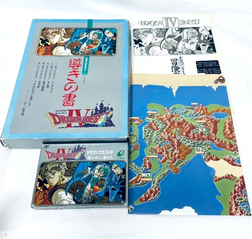 Vintage Dragon Quest IV 4 Limited Edition Box Map Nintendo Famicom Japanese