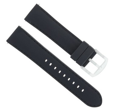 20mm Black Rubber Replacement Diver Watch Strap For Certina Podium Furious