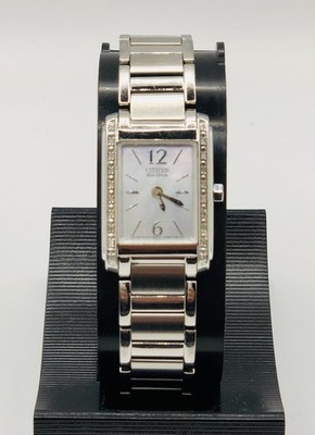 Citizen Eco-Drive Palidoro Women s Dress Watch~Diamond Accent Bezel~Running  