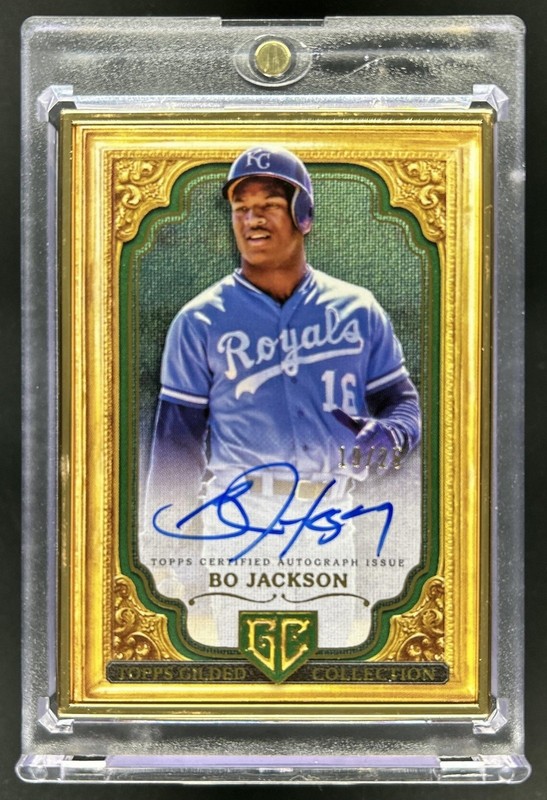 2024 Topps Gilded Bo Jackson Gallery of Gold Auto Autograph Emerald #/25 Royals