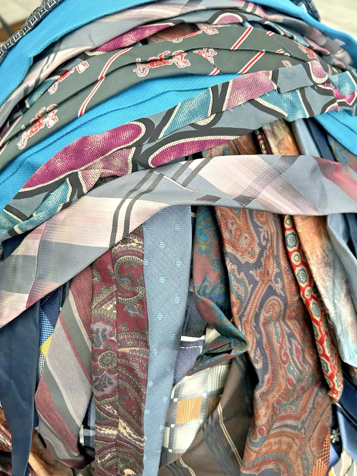 50 PC Mens Neckties Lot Bulk Wholesale Quilt Craft Only Repurpose DIY Tie Lots image 11