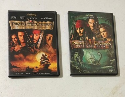 Pirates of the Caribbean 2 DVDs(The Curse of the Black Pearl 7 Dead Man's Chest)