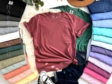 Comfort Colors 1717 Garment-Dyed Heavyweight Plain Short Sleeve Unisex T-Shirt