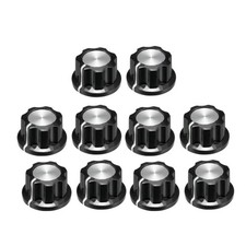 10Pcs 19.5x11.5mm Silver Top Potentiometer Volume Control Knobs 6mm Shaft Hole
