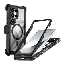 For Samsung S26 Ultra S25 S24 A16 A26 A36 A56 Heavy Duty Magnetic Case Belt Clip