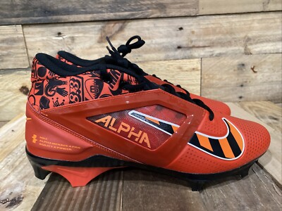 Nike Alpha Menace Pro 4 NRG Orange Football Cleats FQ3984 600 Mens Size 9 NEW sz 16 Nike Alpha Menace 4 Pro NRG Men main image 3