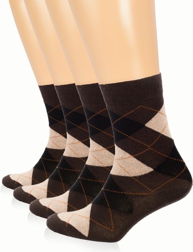 MUJERES Argyle Vestido Crew Calcetines, ALGODÓN, Negocios Informales, 4 Pares - Imagen 8 de 21