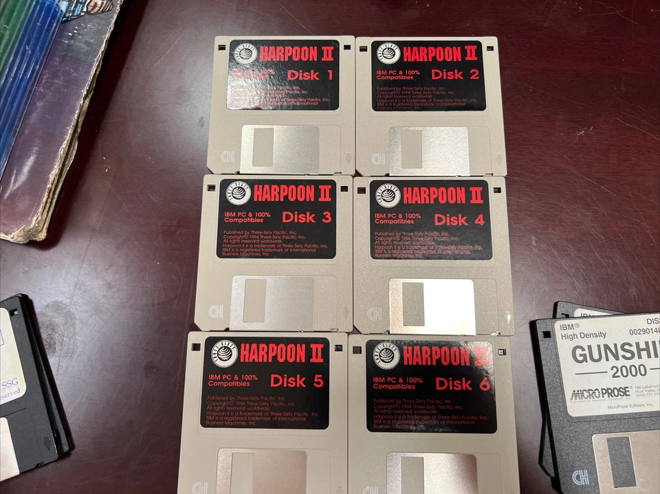 Warlords ii 1993- Harpoon ii - Gunship 2000 - Fields Of Glory - IBM PC 3.5 Games - Image 3 of 4