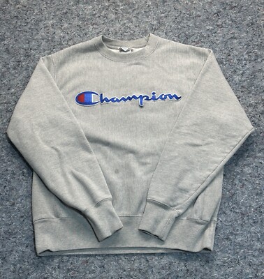 Mens Hoodies Weave Crewneck Champion Reverse Weave Crew Grey