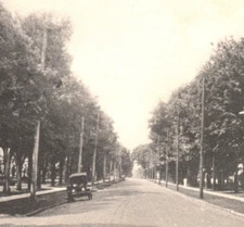 Broadway North Tillsongburg Ontario Postcard Halftone Car Road Germany Valentine