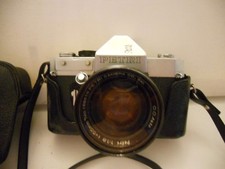 Vintage PETRI VI SLR Camera Bundle w Petri 55mm f2 28mm f/3.5 Lenses  Case