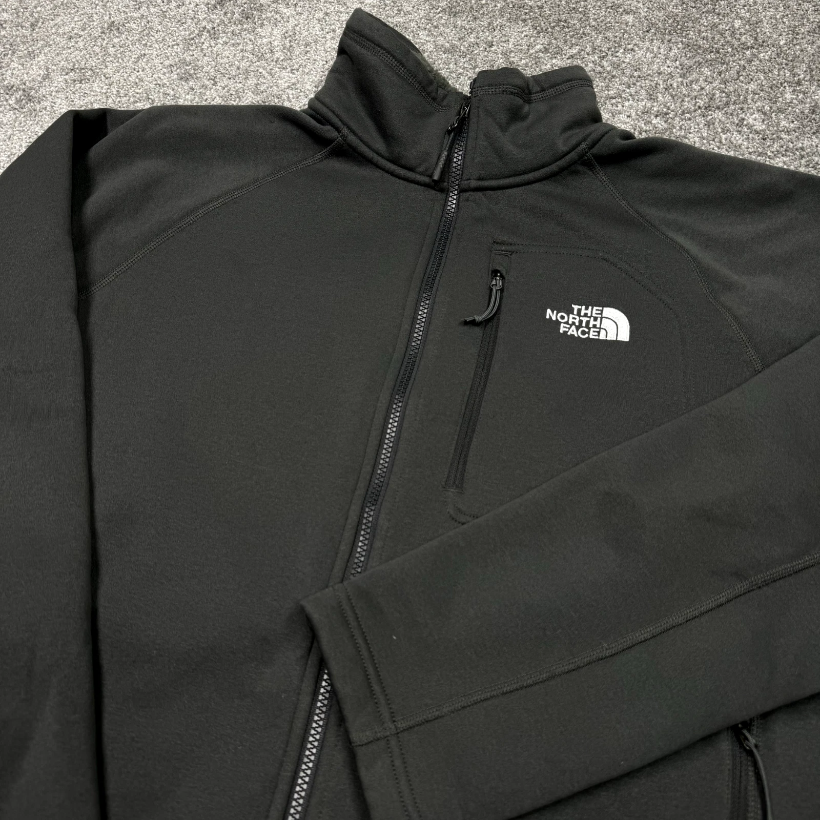 The North Face Jacket Men XL Green Fleece Full Zip Hike Outdoors Warm Lined Coat