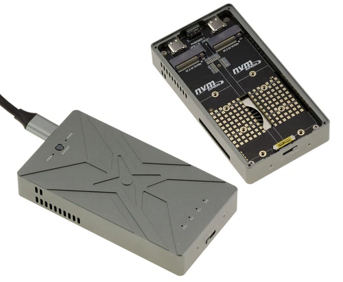 Boitier Aluminium USB 3.2 20G pour 2 SSD M2 NVMe RAID avec ventilation