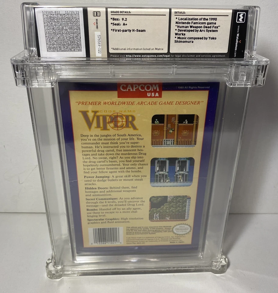 Code Name: Viper (Nintendo Entertainment System, 1990) NES WATA 9.2A+ SEALED - Image 2 of 2