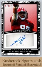 2022 SAGE #A-TH Tayland Humphrey Artistry Auto Autographs Black White Border 