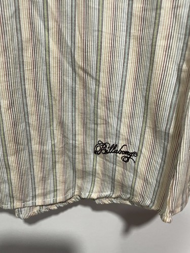 Billabong Slim Fit Button Up Long Sleeve Dress Stripe Casual Rare 100% Cotton LG - Picture 3 of 6