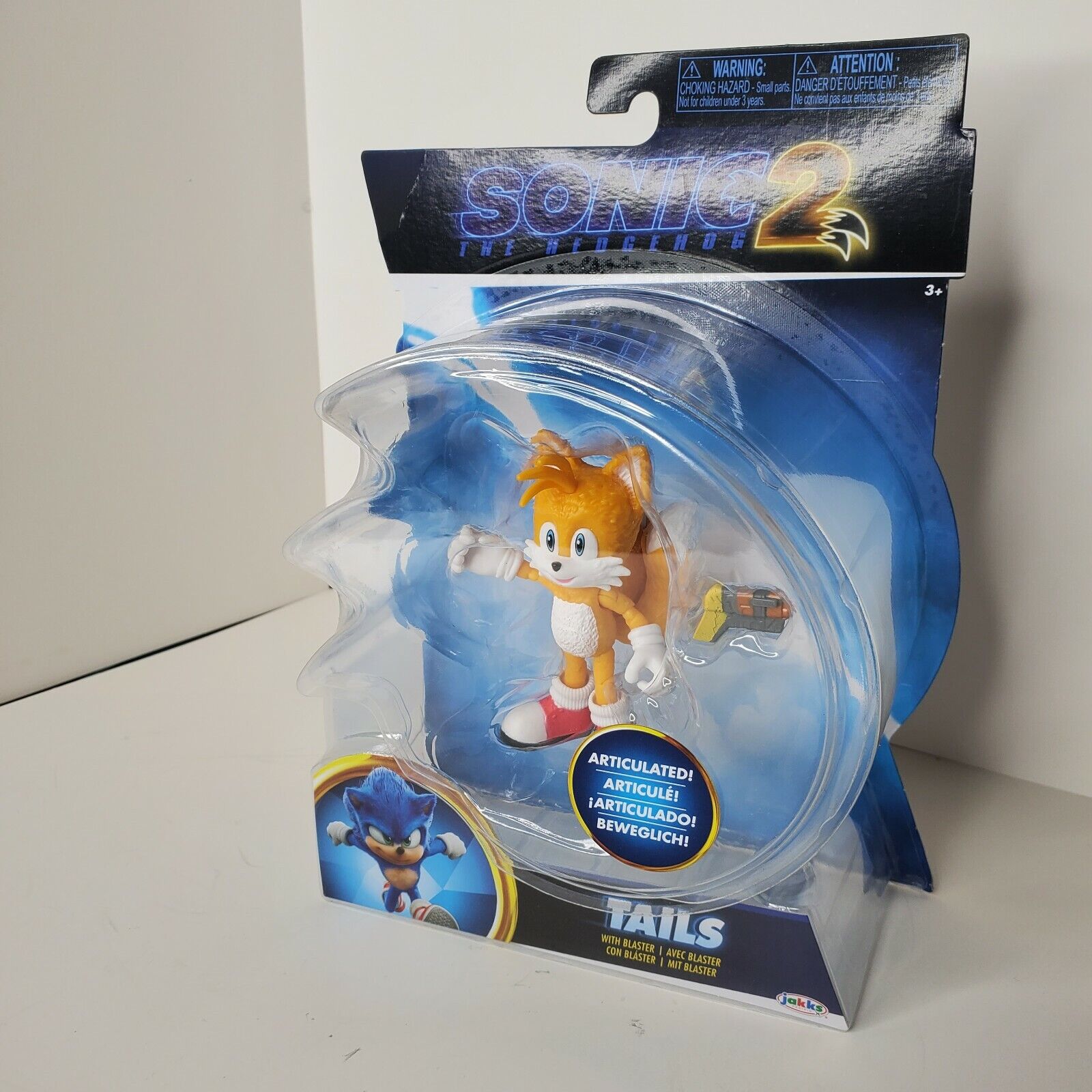 Sonic The Hedgehog 2 Movie TAILS Action Figure Toy Jakks 2022 4” Inch NEW 