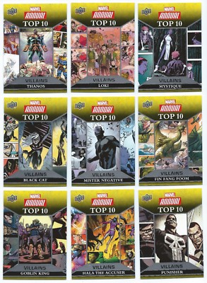 2016 Upper Deck Marvel Annual Top 10 Villains You Pick the Card, Finish Your Set