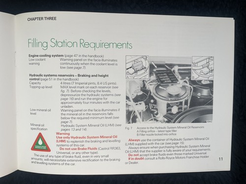 Rolls-Royce Bentley Corniche 1984 1985 Owners Manual Juego TSD4554 OEM - Imagen 13 de 24