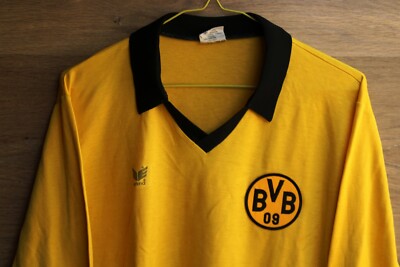 Maillot Gardien Borussia Dortmund Erima 1979/80 - Taille L, Matchworn, Numéro 1 - Occasion Vintage