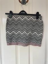 Ladies Zara Aztec Stitch Stretchy Mini Skirt Size S