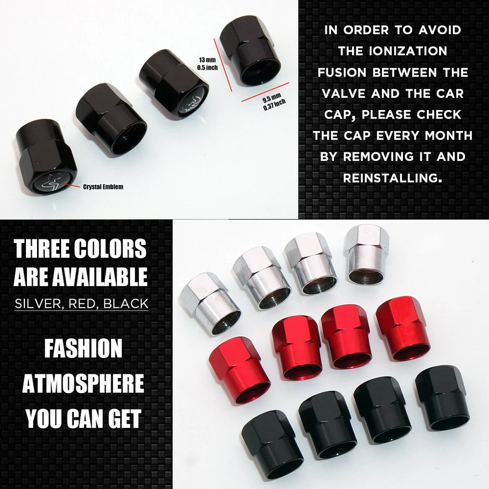 Tampas de válvula de ar de pneu de carro hexagonal Porsc tampa de válvula de haste para Porsche Emblem Sport - Imagem 3 de 4