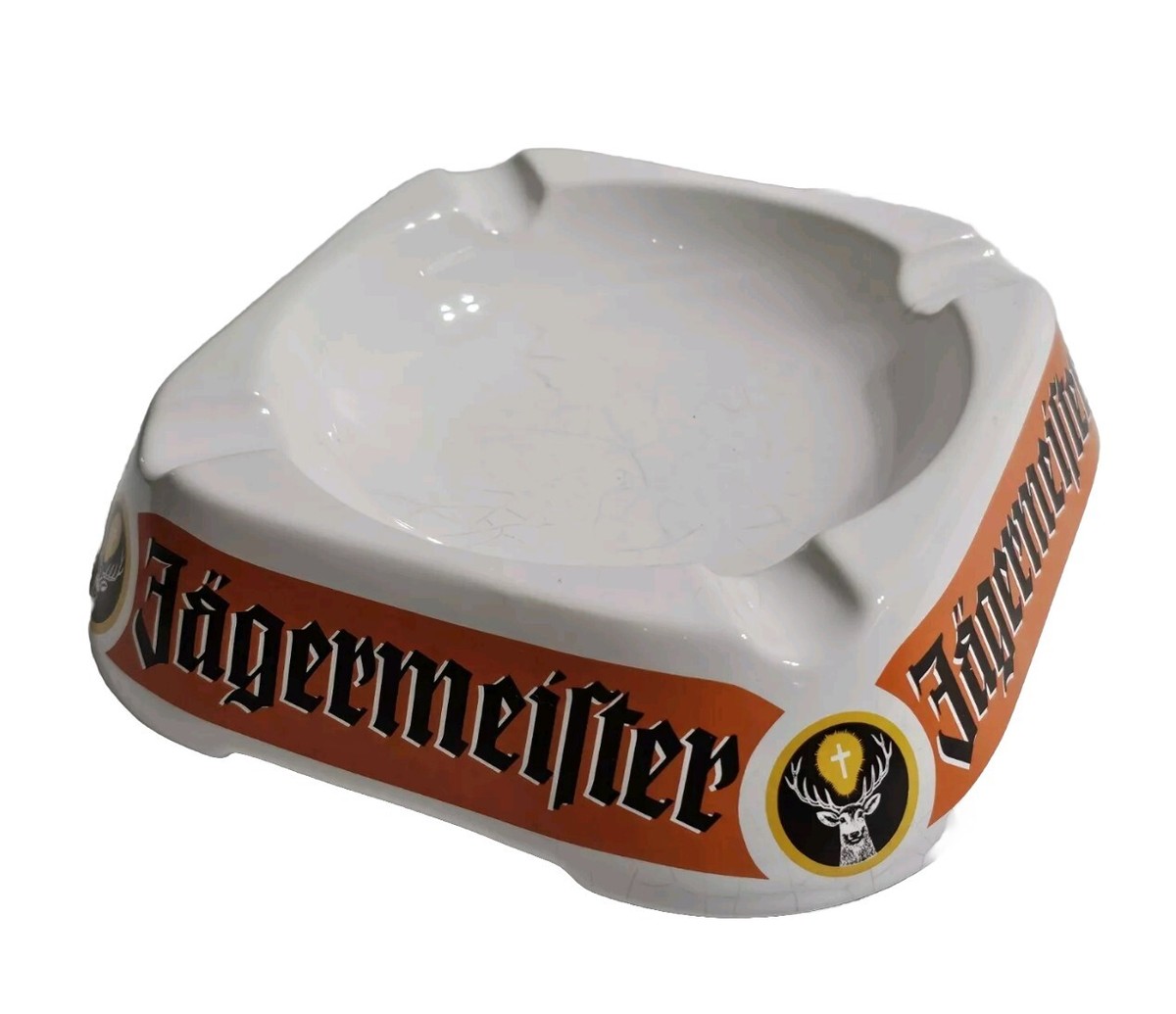 Large Vintage Jagermeister Ceramic Ashtray Cigarette Cigar Large Vintage Jagermeister Ceramic Ashtray Cigarette Cigar