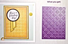 3D Embossing Folder Retro Circles New by Crafters Companion 5 x 7 Free Ship