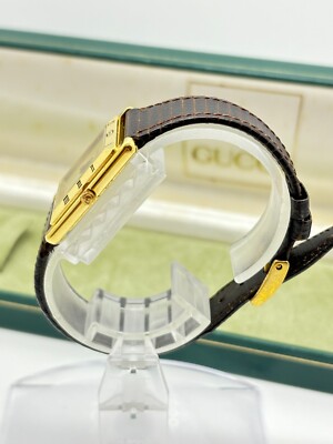 Exc+5] Gucci 4200L 20mm Square Gold Dial Quartz Women's Vintage