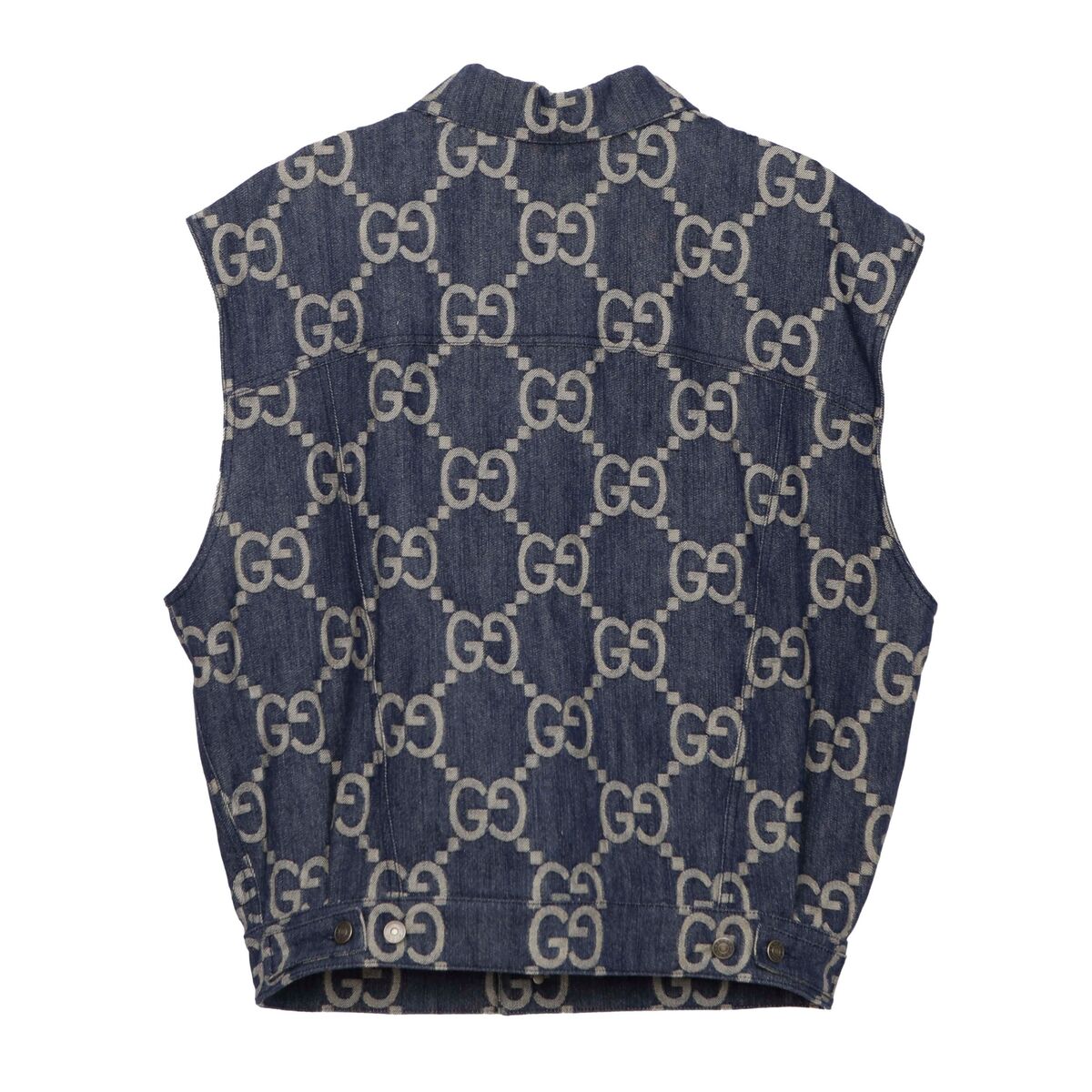 Gucci Jumbo GG Jacquard Denim Pineapple Vest 674339 44 Gucci Jumbo GG Jacquard Denim Pineapple Vest 674339 44