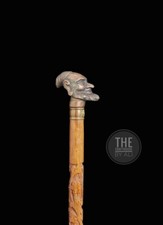 Stylish Solid Face Head Handle Victorian Wooden Walking Stick Cane Gift For Him