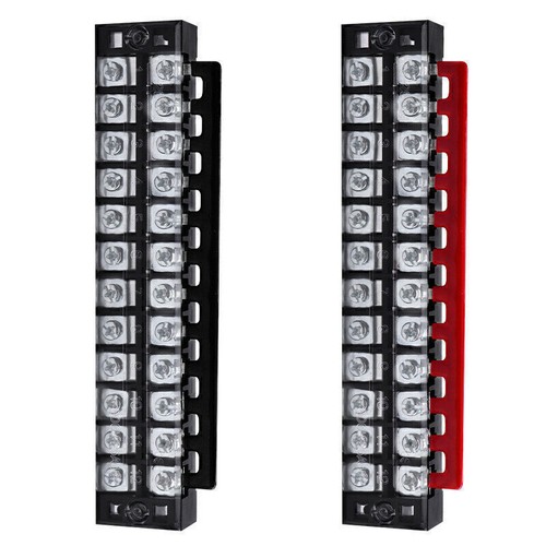 Dual Row 600V 15A Screw Terminal Block Terminal Barrier Strip 4/6/8/10 Position - Picture 8 of 15