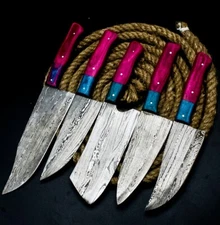 CUSTOM HANDMADE FORGED DAMASCUS STEEL CHEF KNIFE KITCHEN CHEF KNIVES SET