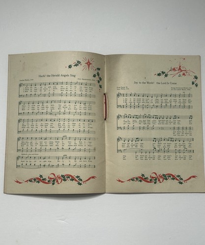 Antique Christmas Carols Song Book Colorful Jean Kuphal Cover Galvin Mfg Corp - Picture 14 of 21