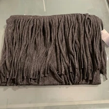 Lucky Brand Scarf Womens One Size Gray Knit Fringe Comfort Casual Boho Classic