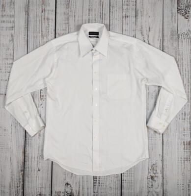 Kansai Yamamoto White Soft Cotton Easy Iron Dress Button Up Shirt 41-88