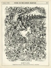 THOMAS MAYBANK Vintage ILLUSTRATION "DUMPYLAND" - 1903 Punch Magazine CARTOON
