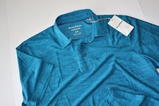 Tommy Bahama Polo Shirt Palm Coast Performance Summer Blue T222195 SS Medium M