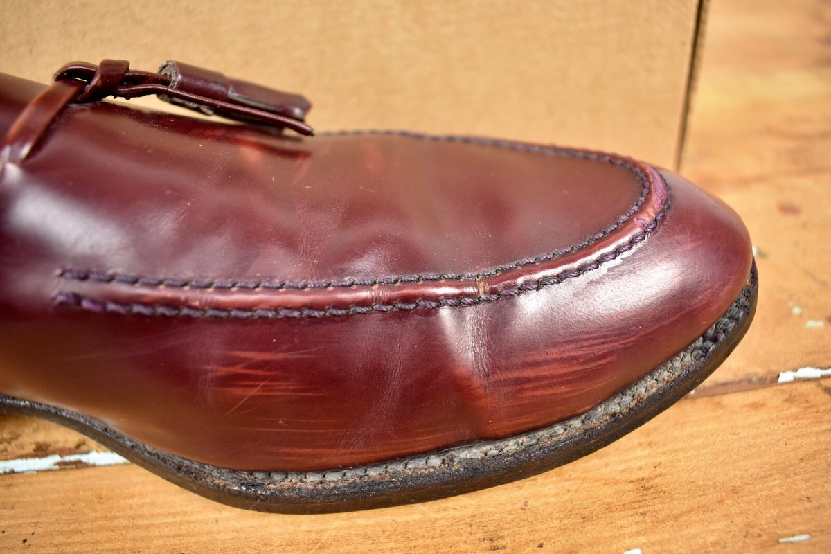Allen Edmonds Saratoga Merlot Moc Toe Tassel Loafer Size 