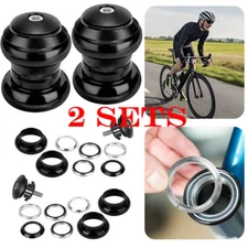 34mm 1-1/8" Threadless MTB Road Bike Sealed External Bearing Headset Kits 2Sets