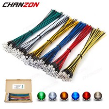 12V 9V 3mm 5mm Pre Wired LED light Emitting Diode Kit Warm White Red Green RGB