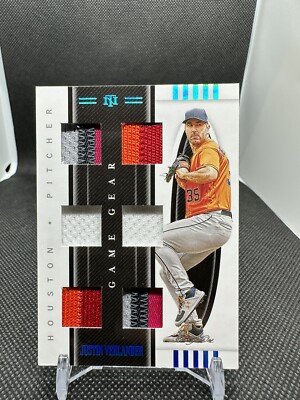 2021 PANINI NATIONAL TREASURES TRUE 1/1 JUSTIN VERLANDER Game Used No. GG6-JV
