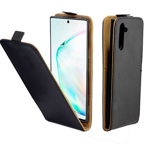 Black Leather Magnetic Flip Phone Case Cover for Galaxy Note 10 N975