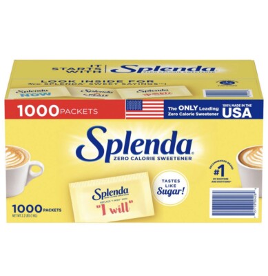 Splenda No Calorie Sweetener ( 1,000 ct. ) ~ Gluten Free, Kosher.
