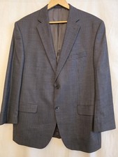 Cremieux Blazer Sport Coat Mens 44 Gray Wool Check Loro Piana Jacket READ