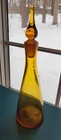 Blenko Glass 920-S Cruet Gold Color Original Stopper Pontil 1950s